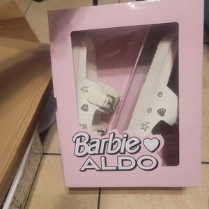 Aldo Women's Barbie White Sandals with Silver Accents